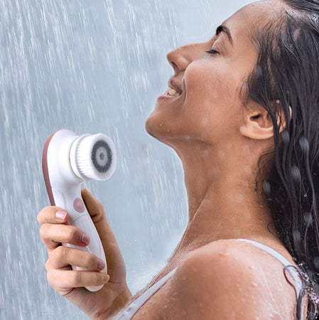 Spazzola Pulizia Viso con 3 Testine Esfoliante, Elettrica e Impermeabile Fancii