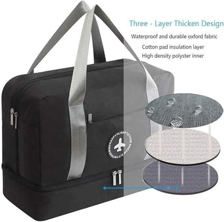 Borsa Sportiva Unisex con Scomparto Scarpe, Impermeabile Borse da Viaggio