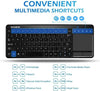 VicTsing Mini Tastiera Wireless Touchpad Ultra-Sottile, Tastiera Wireless All-in