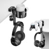 Gancio per Cuffie Rotazione 3 in 1 Morsetto da Scrivania Supporto per Controller