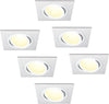 HCFEI Faretti LED da Incasso Dimmerabile 3000K - Set di 6 Faretti a Luce Led
