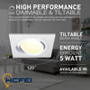 HCFEI Faretti LED da Incasso Dimmerabile 3000K - Set di 6 Faretti a Luce Led