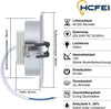 HCFEI Faretti LED da Incasso Dimmerabile 3000K - Set di 6 Faretti a Luce Led