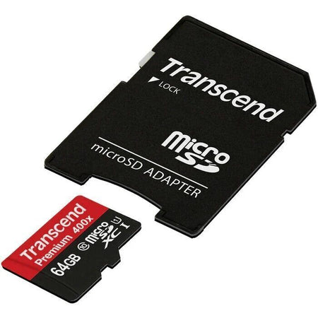 Transcend Scheda di Memoria MicroSDXC da 64 GB con Adattatore, Classe 10 U1