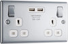 BG Electrical npc22u3w Presa di corrente a ricarica rapida a doppia