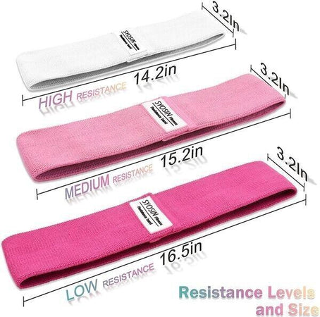 Bande di resistenza tre fasce per esercizi antiscivolo fianchi glutei 3 livelli