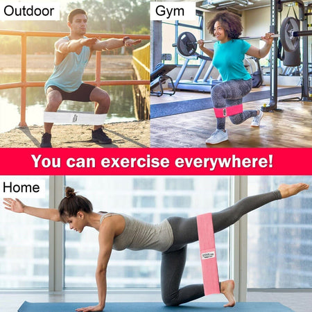 Bande di resistenza tre fasce per esercizi antiscivolo fianchi glutei 3 livelli