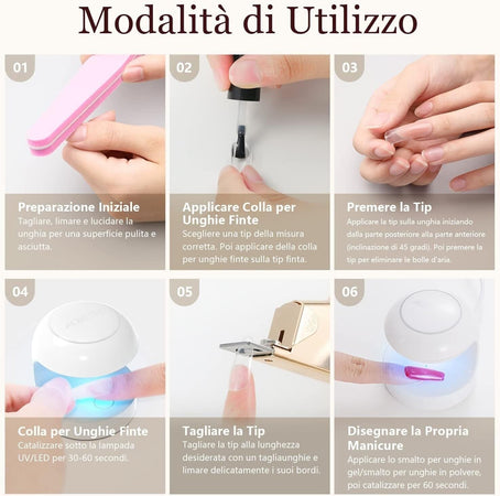 Mini Lampada UV per Asciugatura Rapida Punte Unghie Smalto in Gel