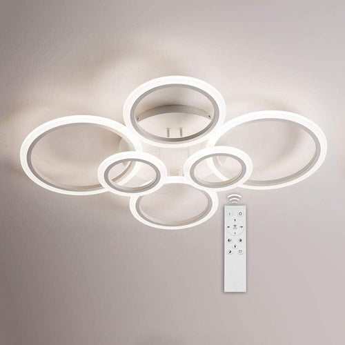 Plafoniera LED, diametro 80 cm, bianca, con funzione memoria, plafoniera