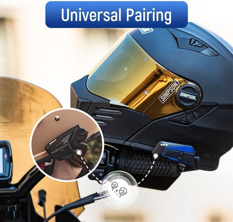 LEXIN 2X B4FM Interfono Moto Bluetooth Casco 1000m Sistema di Comunicazione wifi