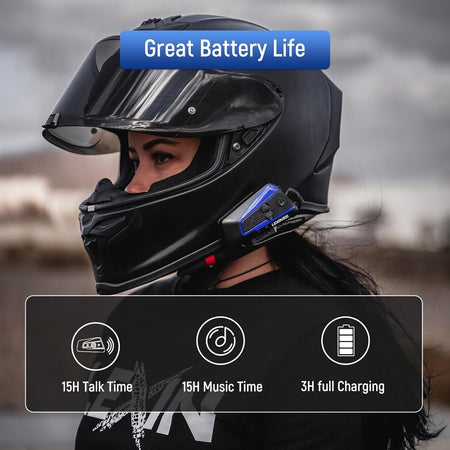LEXIN 2X B4FM Interfono Moto Bluetooth Casco 1000m Sistema di Comunicazione wifi