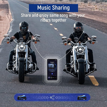 LEXIN 2X B4FM Interfono Moto Bluetooth Casco 1000m Sistema di Comunicazione wifi