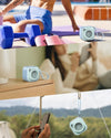 EWA Mini altoparlante wireless Bluetooth con cordino wireless portatile Azzurro