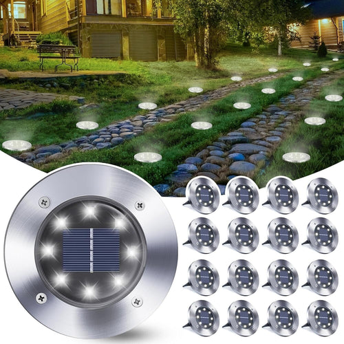 Faretti da giardino 16 pezzi luce solare per esterni Qedertek impermeabile IP65