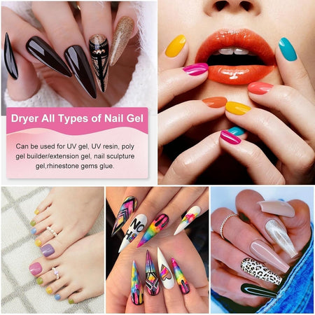 Lampada UV per unghie in gel 18 perle 3 impostazioni di timer sensore automatico