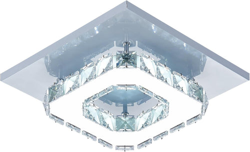 Plafoniera a LED DAXGD, in acciaio inox con cristallo specchiato