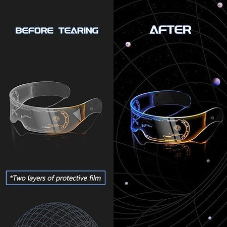 Occhiali luminosi a LED Flintronic luminosi al neon cyberpunk per cosplay dimmer