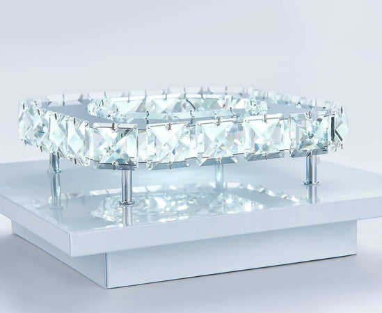 Plafoniera a LED DAXGD, in acciaio inox con cristallo specchiato