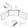 Specchio a LED a 3 ante da appendere pieghevole da parrucchiere 360 Gradi Trucco