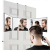 Specchio a LED a 3 ante da appendere pieghevole da parrucchiere 360 Gradi Trucco