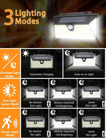 Luci di sicurezza solari 2 Kaulsoue per esterni con sensore di movimento Lampada