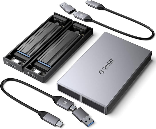 Contenitore ORICO M.2 NVME + SSD SATA a doppio alloggiamento