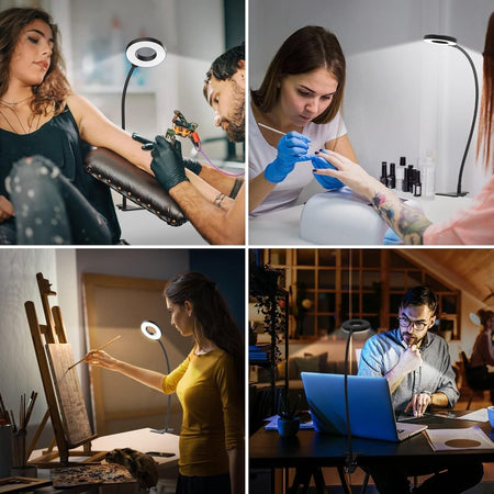 Lampada da lettura iZELL 23 LED con caricabatterie USB e clip Dimmerabile