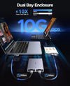 Contenitore ORICO M.2 NVME + SSD SATA a doppio alloggiamento