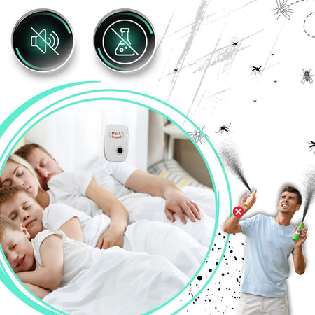 Repulsore di parassiti a ultrasuoni 4 pz ad alta efficienza insetti topi zanzare