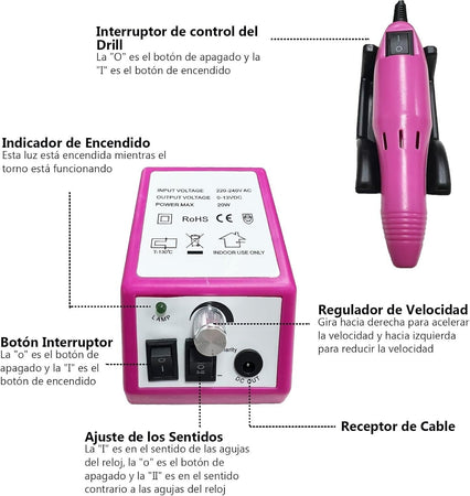Fresa per unghie Kit professionale lima per unghie elettrica per manicure