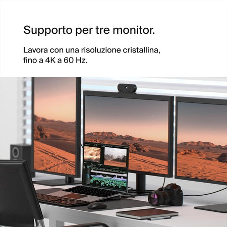 Belkin Connect Dock Pro USB-C 11 in 1-Pro Dock supporta 3 monitor Silicon Motion