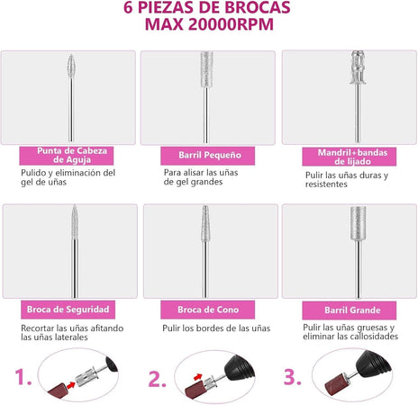 Fresa per unghie Kit professionale lima per unghie elettrica per manicure