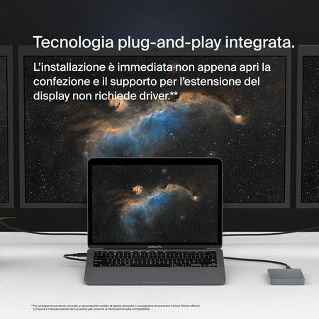 Belkin Connect Dock Pro USB-C 11 in 1-Pro Dock supporta 3 monitor Silicon Motion