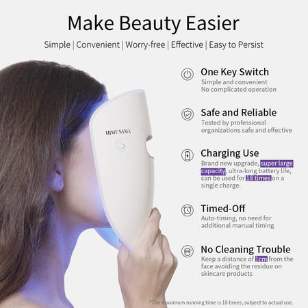Maschera Viso LED, 8 Colori LED HIME SAMA Miracle ACE per la Cura della Pelle