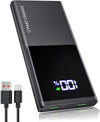 Power Bank 10500mAh Ultra Sottile & Leggero Caricatore Portatile con 3 Uscite