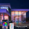 Striscia LED 10M HOVVIDA 30 LED/Metro, 1x10M, 24V RGB LED, 300 LED, APP e Telec