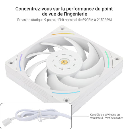 Thermalright TL-K12W - Ventola di raffreddamento per CPU da 120 mm ventola