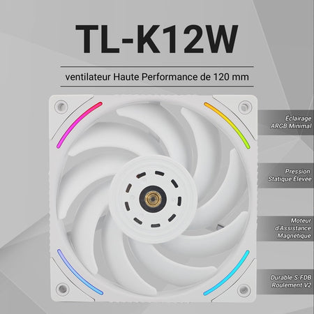 Thermalright TL-K12W - Ventola di raffreddamento per CPU da 120 mm ventola