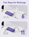 Power bank con Cavi Incorporati 20000mAh, PowerBank USB C a Ricarica Rapid VRURC
