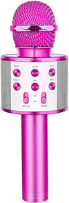 Microfono Wireless pink WS-858 Altoparlante Cassa Integrata Bluetooth Portatile