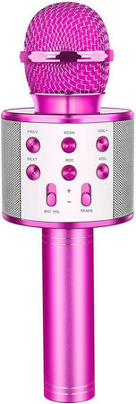 Microfono Wireless pink WS-858 Altoparlante Cassa Integrata Bluetooth Portatile