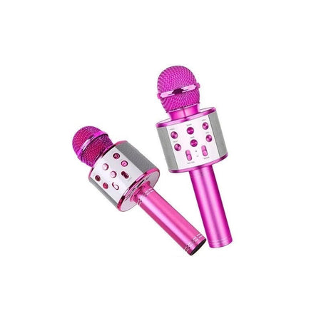 Microfono Wireless pink WS-858 Altoparlante Cassa Integrata Bluetooth Portatile