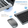 Tastiera e mouse senza fili ultra sottile azerty 2.4G Silent Compact Tastiera