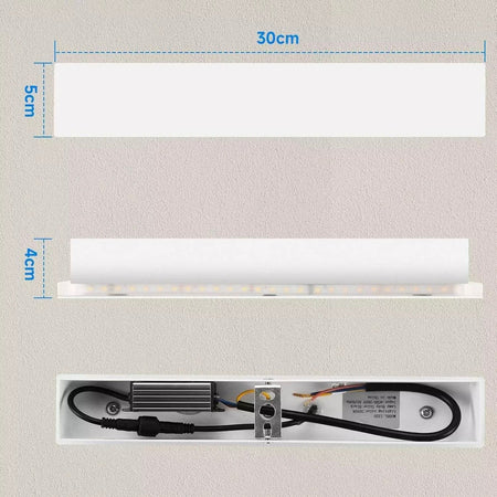 Applique da parete Kingwei 10W EU1320B 2 Pezzi per interno esterno BIANCO