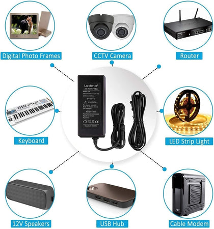 Alimentatore LEDMO 3 Pezzi 12V 5A Trasformatore 60W, Alimentatore 12v 5a Per Spi
