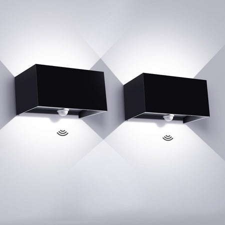 Kingwei 2 pezzi 20W Applique da Esterno con Sensore di Movimento 6000K Bianco