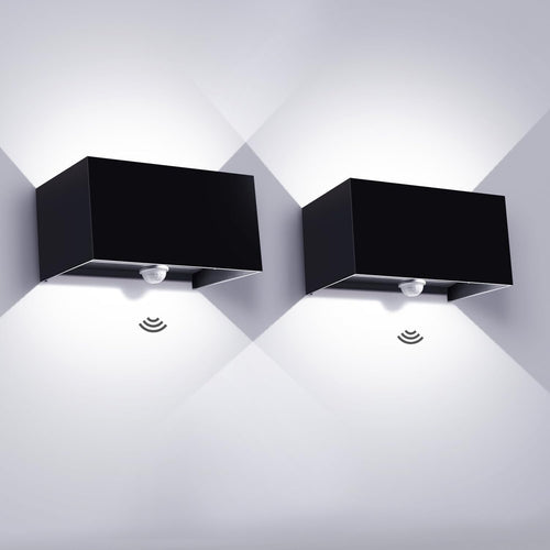 Kingwei 2 pezzi 20W Applique da Esterno con Sensore di Movimento 6000K Bianco