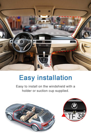 Telecamera Dash Cam Auto FHD 1080P 3 Pollici 170° Angolo Ripresa Posteriore