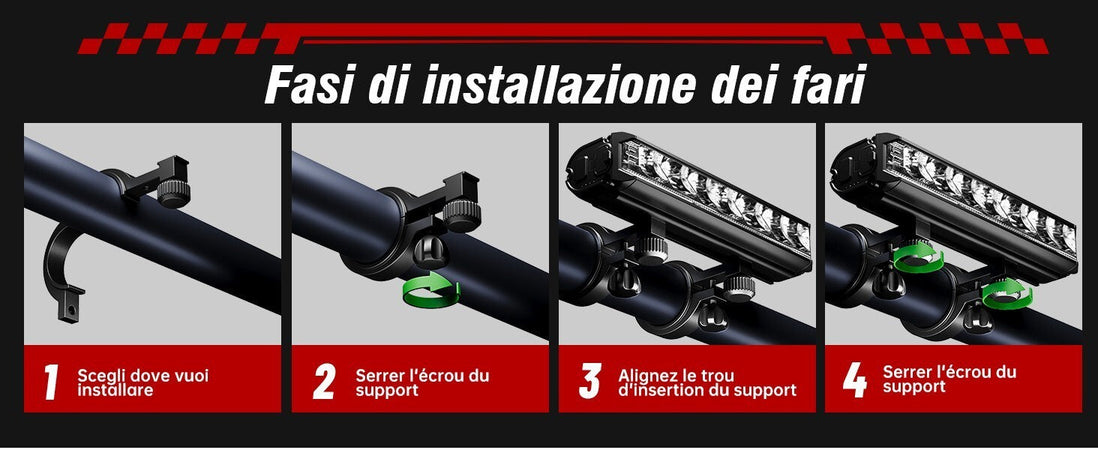 Luci Bicicletta LED Accessori Luce Bici Ricaricabili USB Anteriore Posteriore