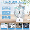 Ventilatore da Tavolo Portatile Batteria da 10000mAh Ricaricabile USB regolabile
